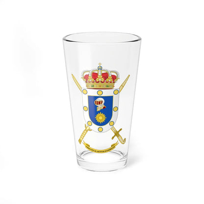 Coat of Arms of the Spanish Army Economic Affairs Directorate (Spain) (Coat of Arms) Pint Glass 16oz 16oz - Go Mug Yourself