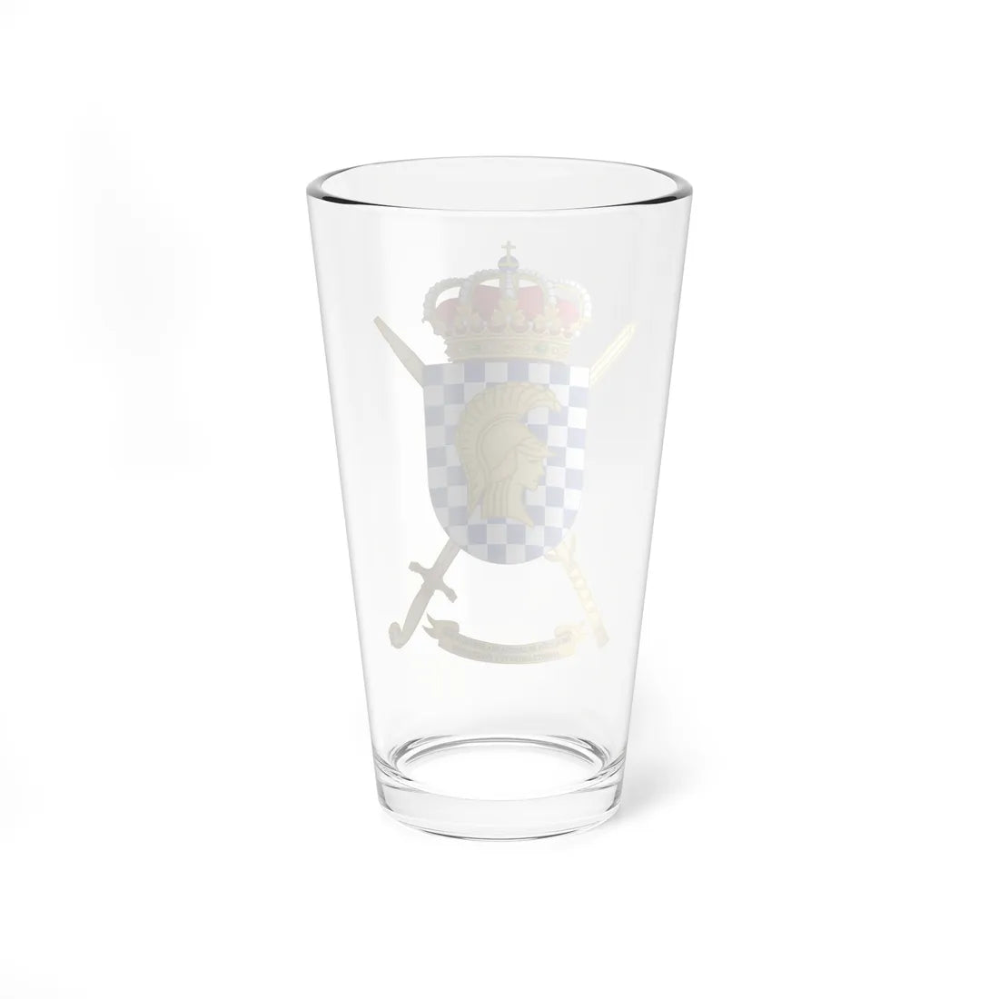 Coat of Arms of the Spanish Army Education Training and Evaluation Directorate (Spain) (Coat of Arms) Pint Glass 16oz - Go Mug Yourself