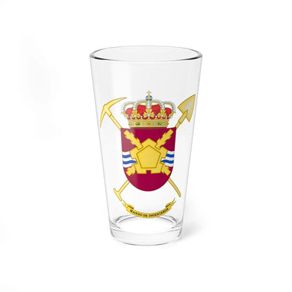 Coat of Arms of the Spanish Army Engineer Command (Spain) (Coat of Arms) Pint Glass 16oz 16oz - Go Mug Yourself
