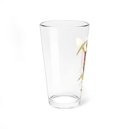 Coat of Arms of the Spanish Army Engineering Academy (Spain) (Coat of Arms) Pint Glass 16oz - Go Mug Yourself