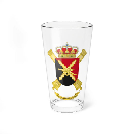 Coat of Arms of the Spanish Army Field Artillery Command (Spain) (Coat of Arms) Pint Glass 16oz 16oz - Go Mug Yourself