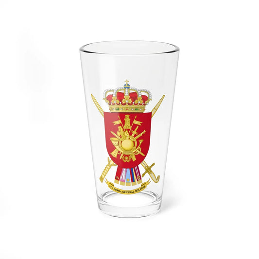 Coat of Arms of the Spanish Army General Military Academy (Spain) (Coat of Arms) Pint Glass 16oz 16oz - Go Mug Yourself