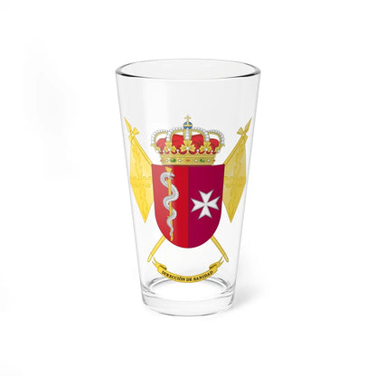 Coat of Arms of the Spanish Army Health Directorate (Spain) (Coat of Arms) Pint Glass 16oz 16oz - Go Mug Yourself