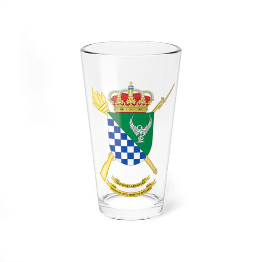 Coat of Arms of the Spanish Army Health Logistics Support Group (Spain) (Coat of Arms) Pint Glass 16oz 16oz - Go Mug Yourself