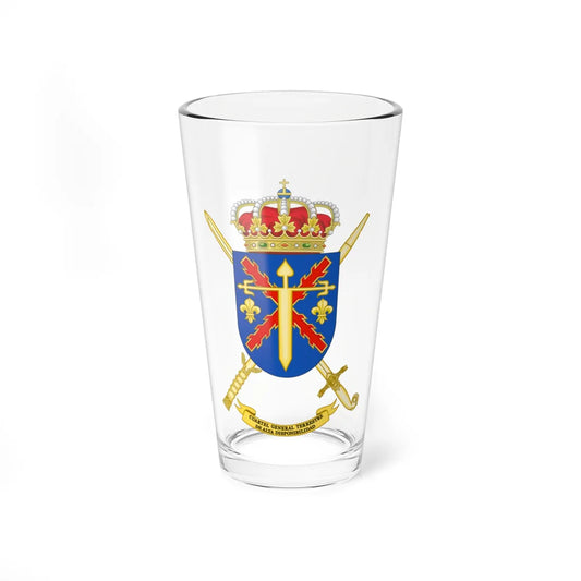 Coat of Arms of the Spanish Army High Readiness Land Headquarters (Spain) (Coat of Arms) Pint Glass 16oz 16oz - Go Mug Yourself