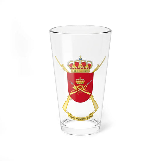 Coat of Arms of the Spanish Army Infantry Forces Inspectors Office (Spain) (Coat of Arms) Pint Glass 16oz 16oz - Go Mug Yourself