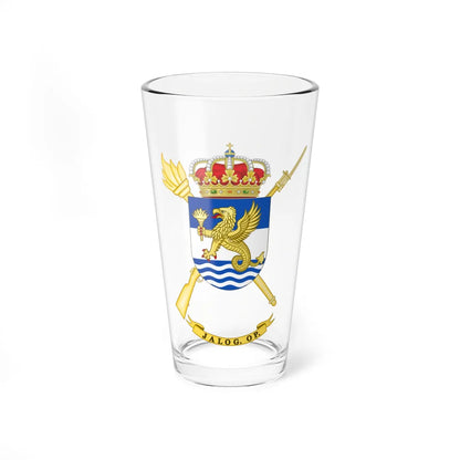 Coat of Arms of the Spanish Army Logistic Support Command for Operations (Spain) (Coat of Arms) Pint Glass 16oz 16oz - Go Mug Yourself