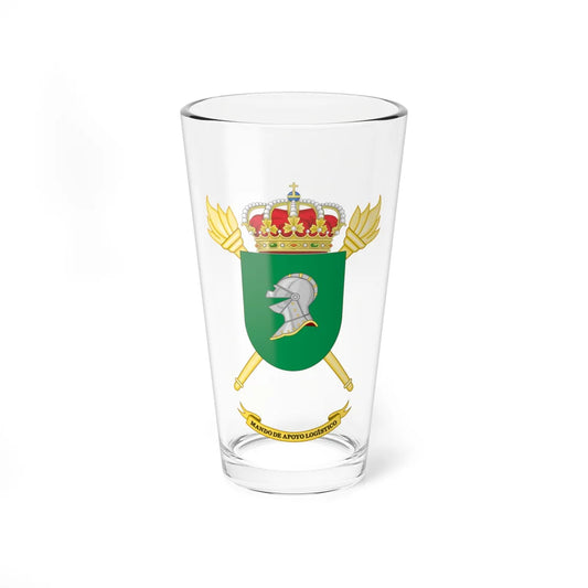 Coat of Arms of the Spanish Army Logistic Support Command (Spain) (Coat of Arms) Pint Glass 16oz 16oz - Go Mug Yourself