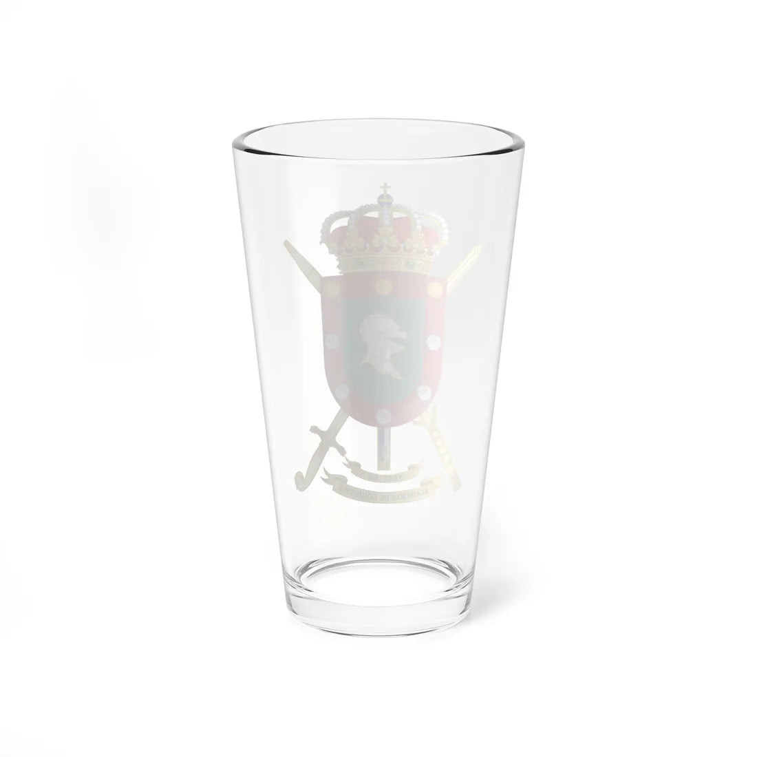 Coat of Arms of the Spanish Army Logistics Academy (Spain) (Coat of Arms) Pint Glass 16oz - Go Mug Yourself