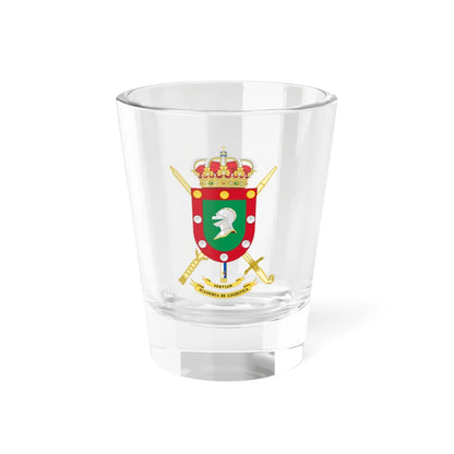 Coat of Arms of the Spanish Army Logistics Academy (Spain) (Coat of Arms) Shot Glass 1.5oz 1.5oz - Go Mug Yourself