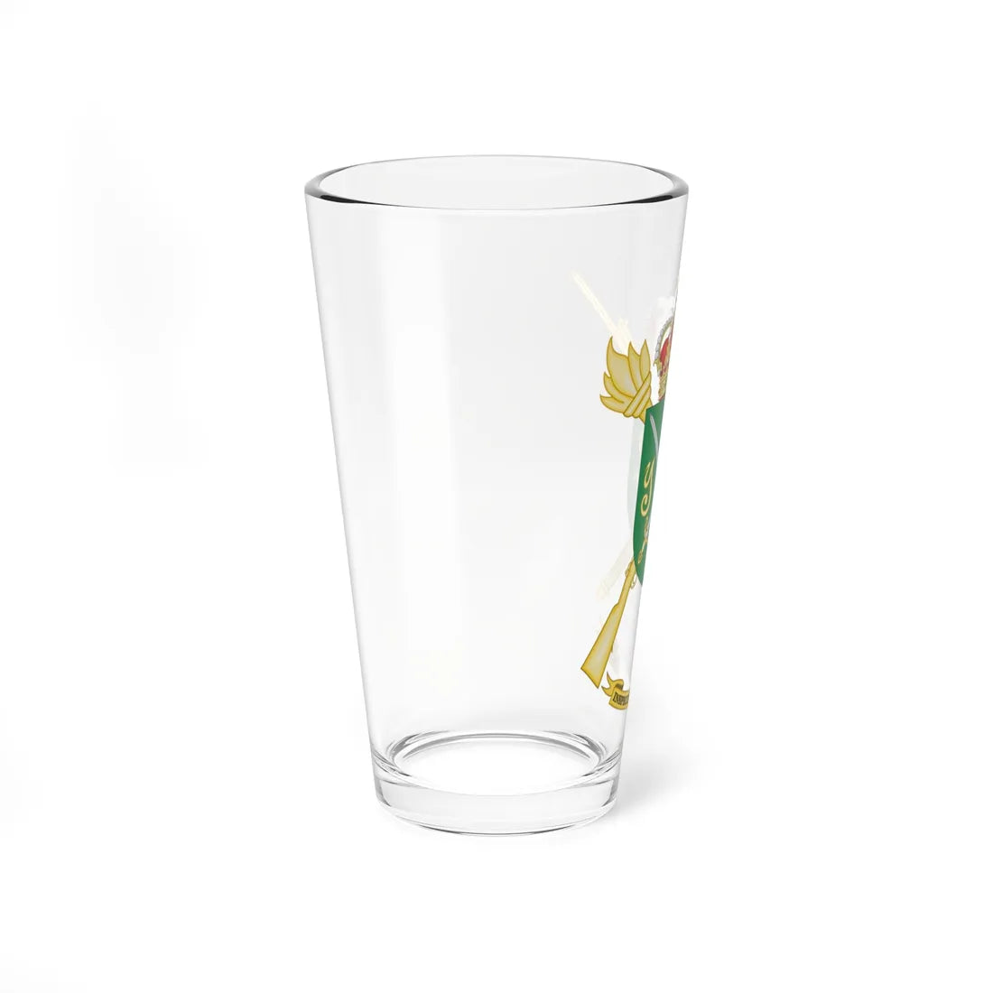Coat of Arms of the Spanish Army Logistics Forces Inspectors Office (Spain) (Coat of Arms) Pint Glass 16oz - Go Mug Yourself