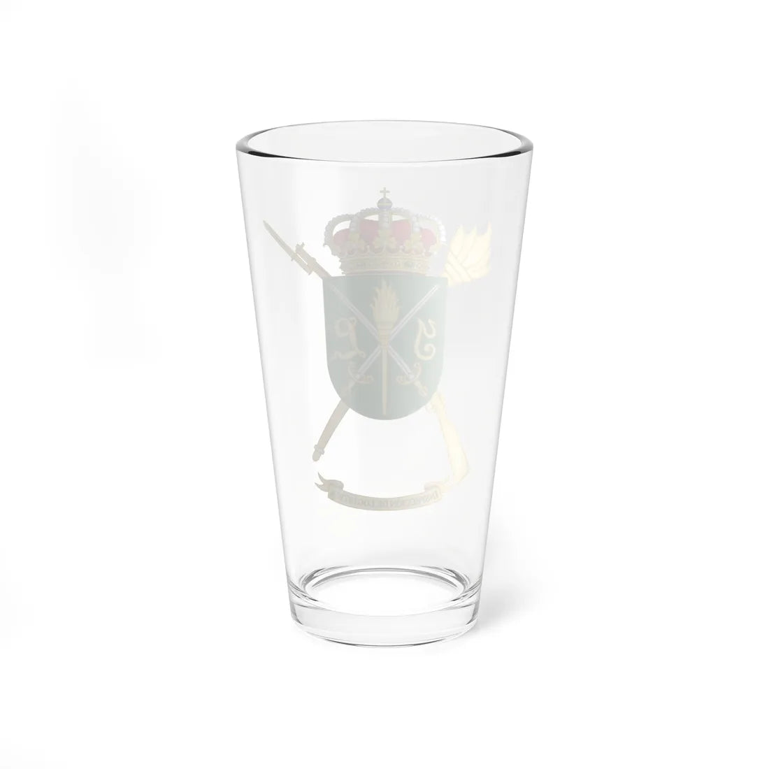 Coat of Arms of the Spanish Army Logistics Forces Inspectors Office (Spain) (Coat of Arms) Pint Glass 16oz - Go Mug Yourself