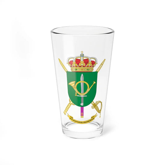 Coat of Arms of the Spanish Army Mountain and Special Operations Military School (Spain) (Coat of Arms) Pint Glass 16oz 16oz - Go Mug Yourself