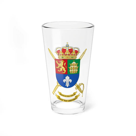 Coat of Arms of the Spanish Army National Training Center San Gregorio (Spain) (Coat of Arms) Pint Glass 16oz 16oz - Go Mug Yourself