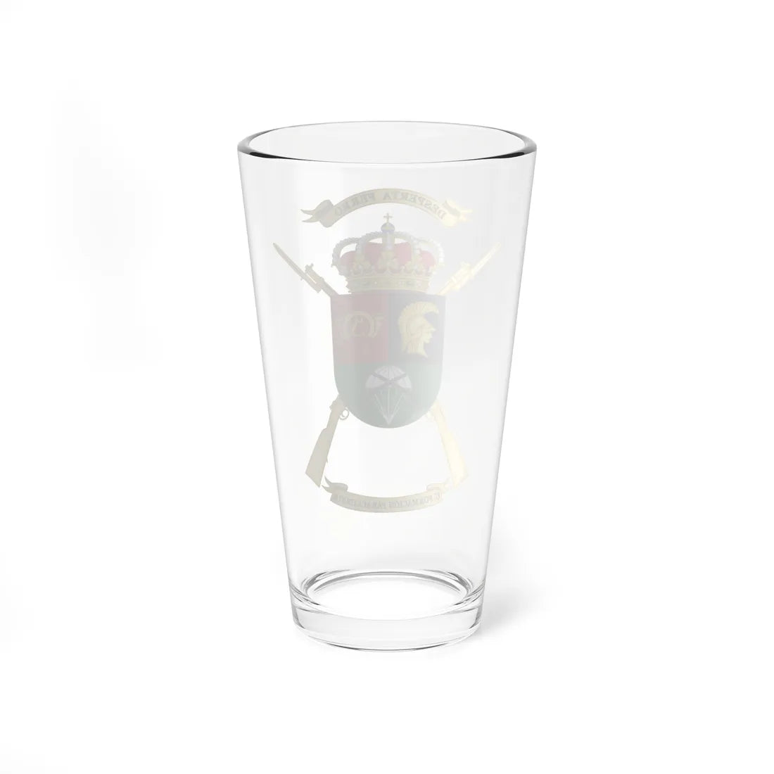 Coat of Arms of the Spanish Army Parachute Instruction Unit (Spain) (Coat of Arms) Pint Glass 16oz - Go Mug Yourself