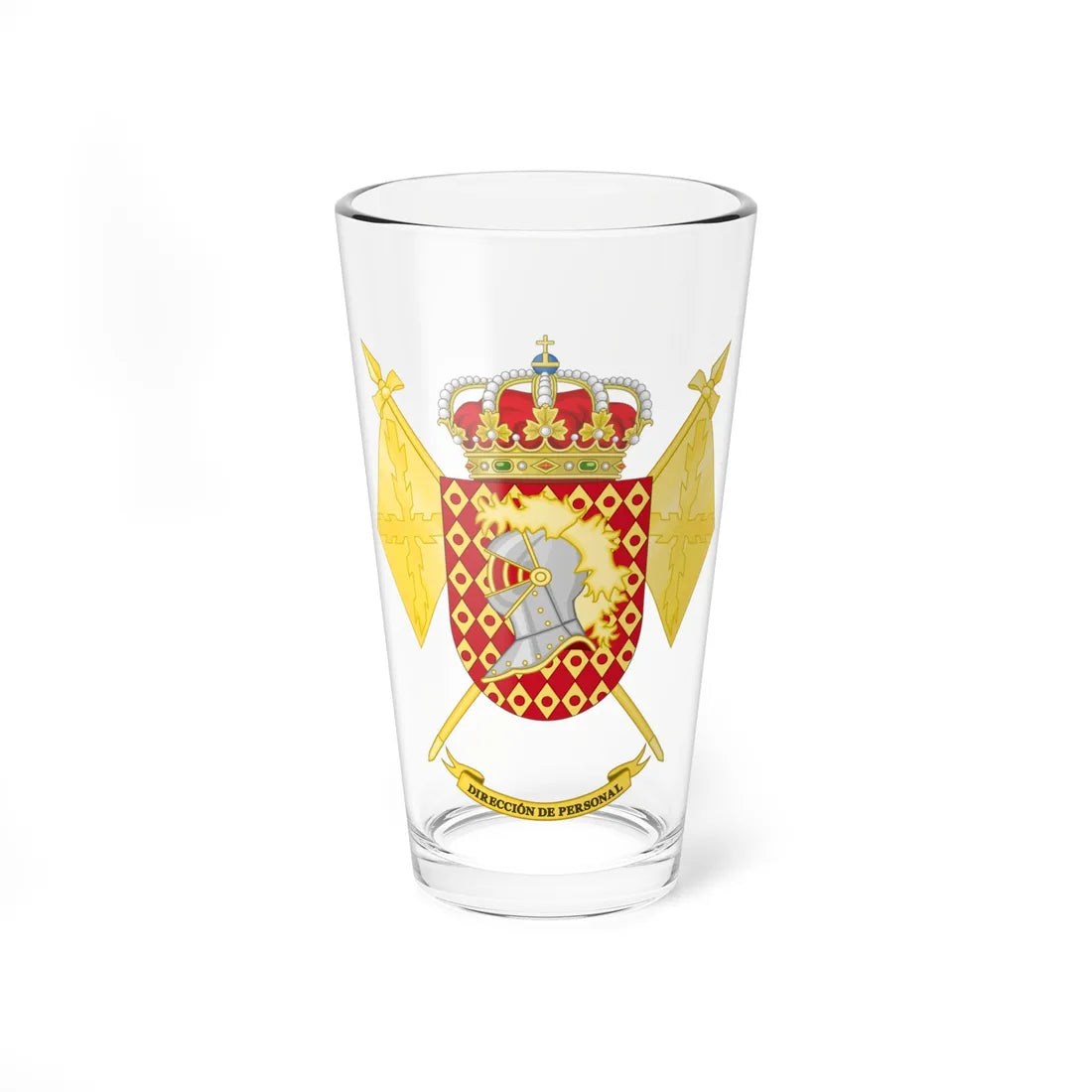 Coat of Arms of the Spanish Army Personnel Directorate (Spain) (Coat of Arms) Pint Glass 16oz 16oz - Go Mug Yourself