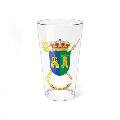 Coat of Arms of the Spanish Army Projection Support Unit Anatolio Fuentes (Spain) (Coat of Arms) Pint Glass 16oz 16oz - Go Mug Yourself