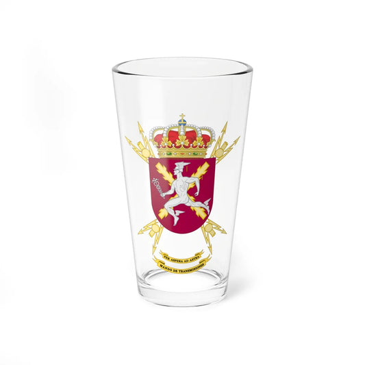 Coat of Arms of the Spanish Army Signal Command (Spain) (Coat of Arms) Pint Glass 16oz 16oz - Go Mug Yourself