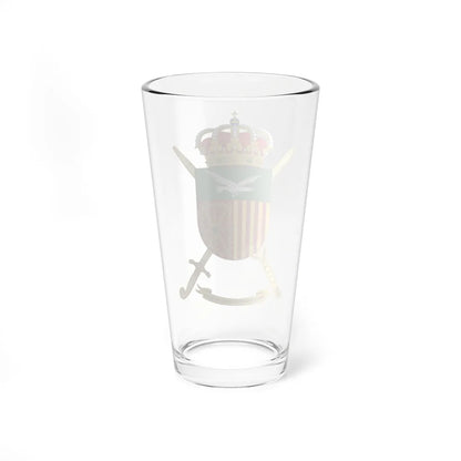 Coat of Arms of the Spanish Army Third Deputy Inspector Generals Office (Spain) (Coat of Arms) Pint Glass 16oz - Go Mug Yourself