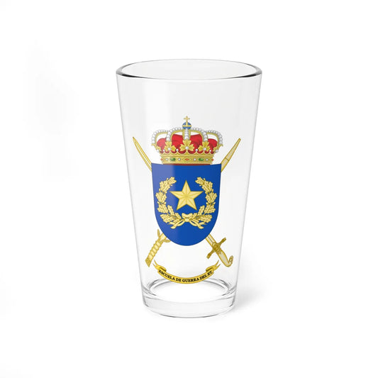 Coat of Arms of the Spanish Army War College (Spain) (Coat of Arms) Pint Glass 16oz 16oz - Go Mug Yourself