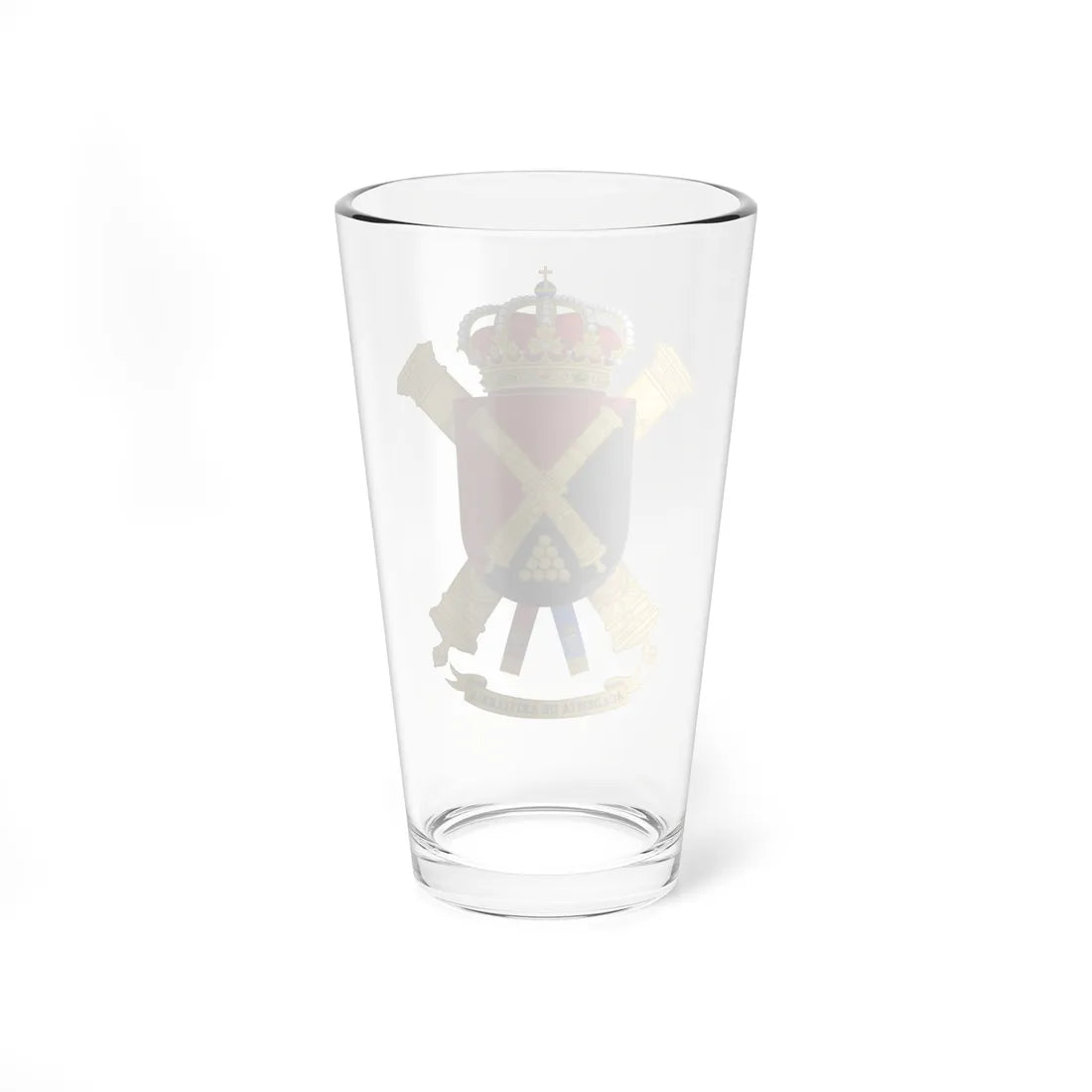 Coat of Arms of the Spanish Artillery Academy Common variant (Spain) (Coat of Arms) Pint Glass 16oz - Go Mug Yourself