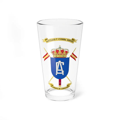 Coat of Arms of the Spanish Cavalry Academy (Spain) (Coat of Arms) Pint Glass 16oz 16oz - Go Mug Yourself