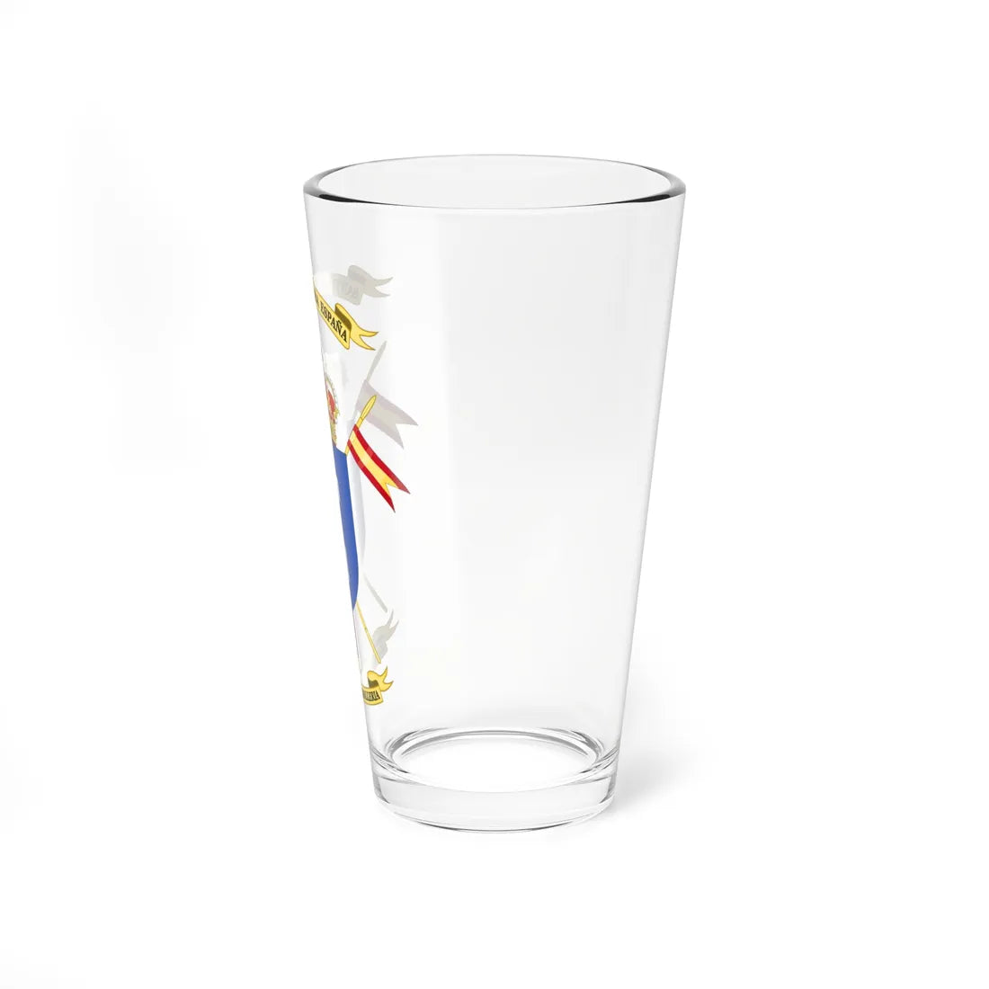 Coat of Arms of the Spanish Cavalry Academy (Spain) (Coat of Arms) Pint Glass 16oz - Go Mug Yourself