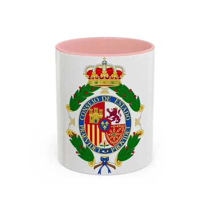 Coat of Arms of the Spanish Council of State - Accent Coffee Mug 11oz Pink - Go Mug Yourself