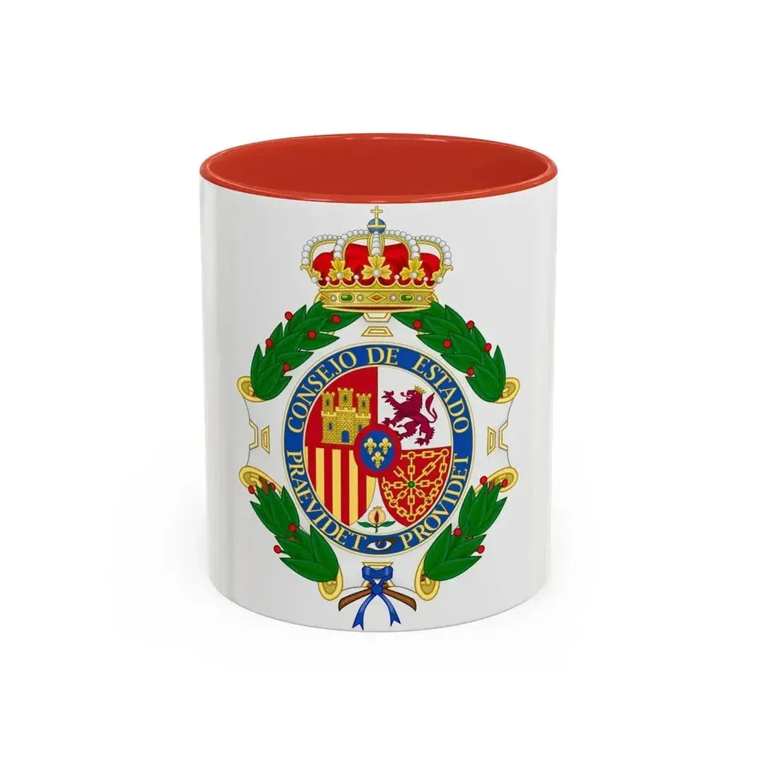 Coat of Arms of the Spanish Council of State - Accent Coffee Mug 11oz Red - Go Mug Yourself