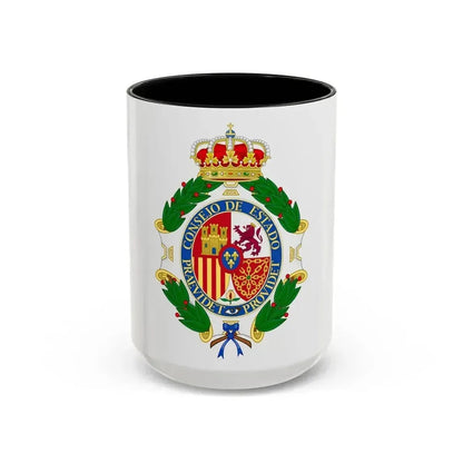 Coat of Arms of the Spanish Council of State - Accent Coffee Mug 15oz Black - Go Mug Yourself