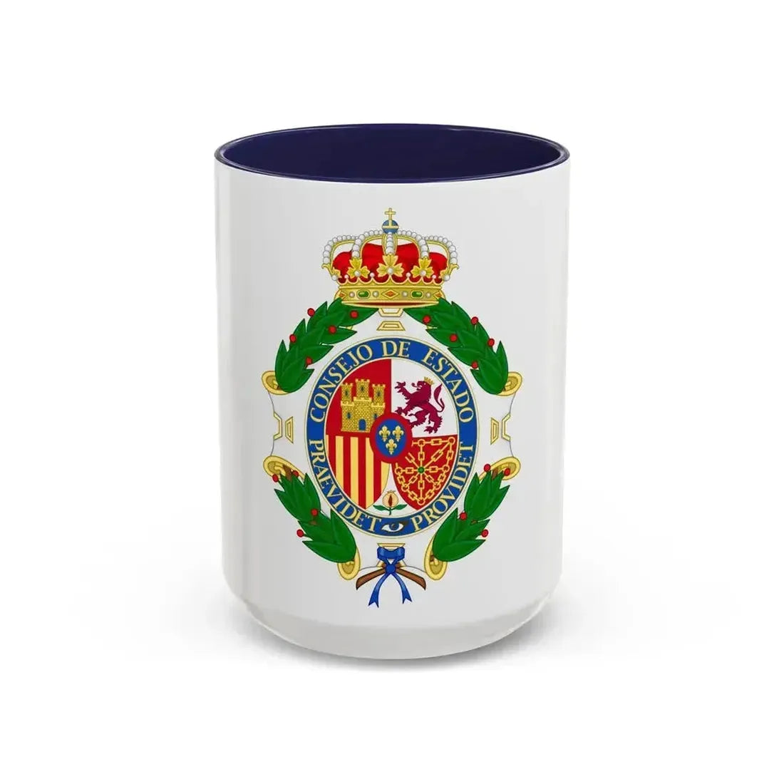 Coat of Arms of the Spanish Council of State - Accent Coffee Mug 15oz Navy - Go Mug Yourself