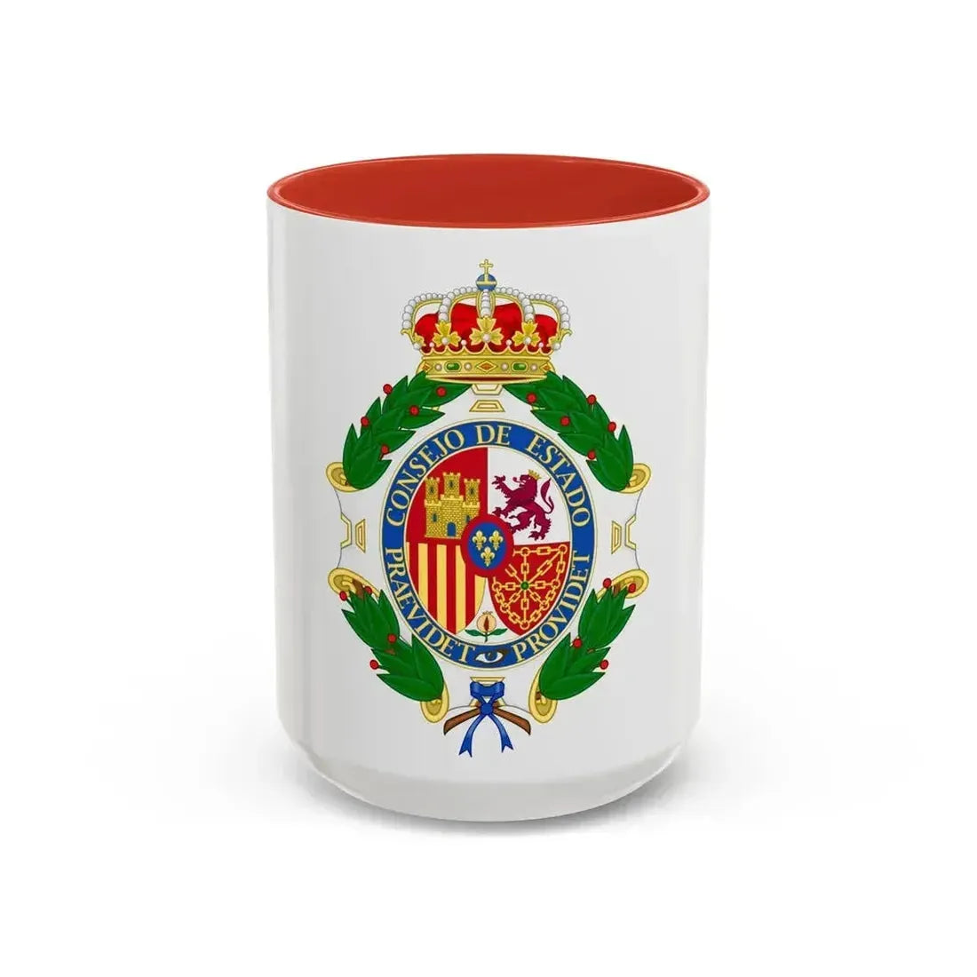 Coat of Arms of the Spanish Council of State - Accent Coffee Mug 15oz Red - Go Mug Yourself