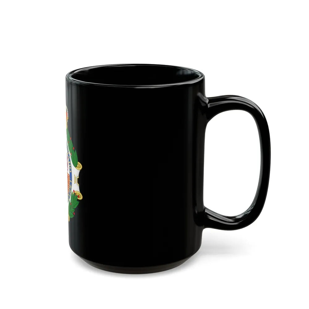 Coat of Arms of the Spanish Council of State - Black Coffee Mug-Go Mug Yourself