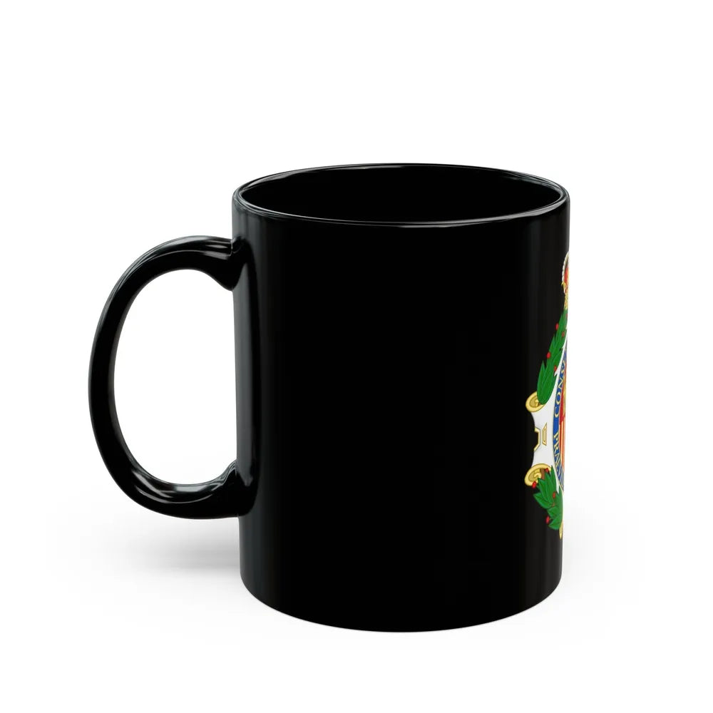 Coat of Arms of the Spanish Council of State - Black Coffee Mug-Go Mug Yourself