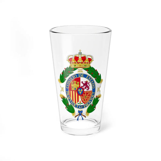 Coat of Arms of the Spanish Council of State - Pint Glass 16oz-16oz-Go Mug Yourself