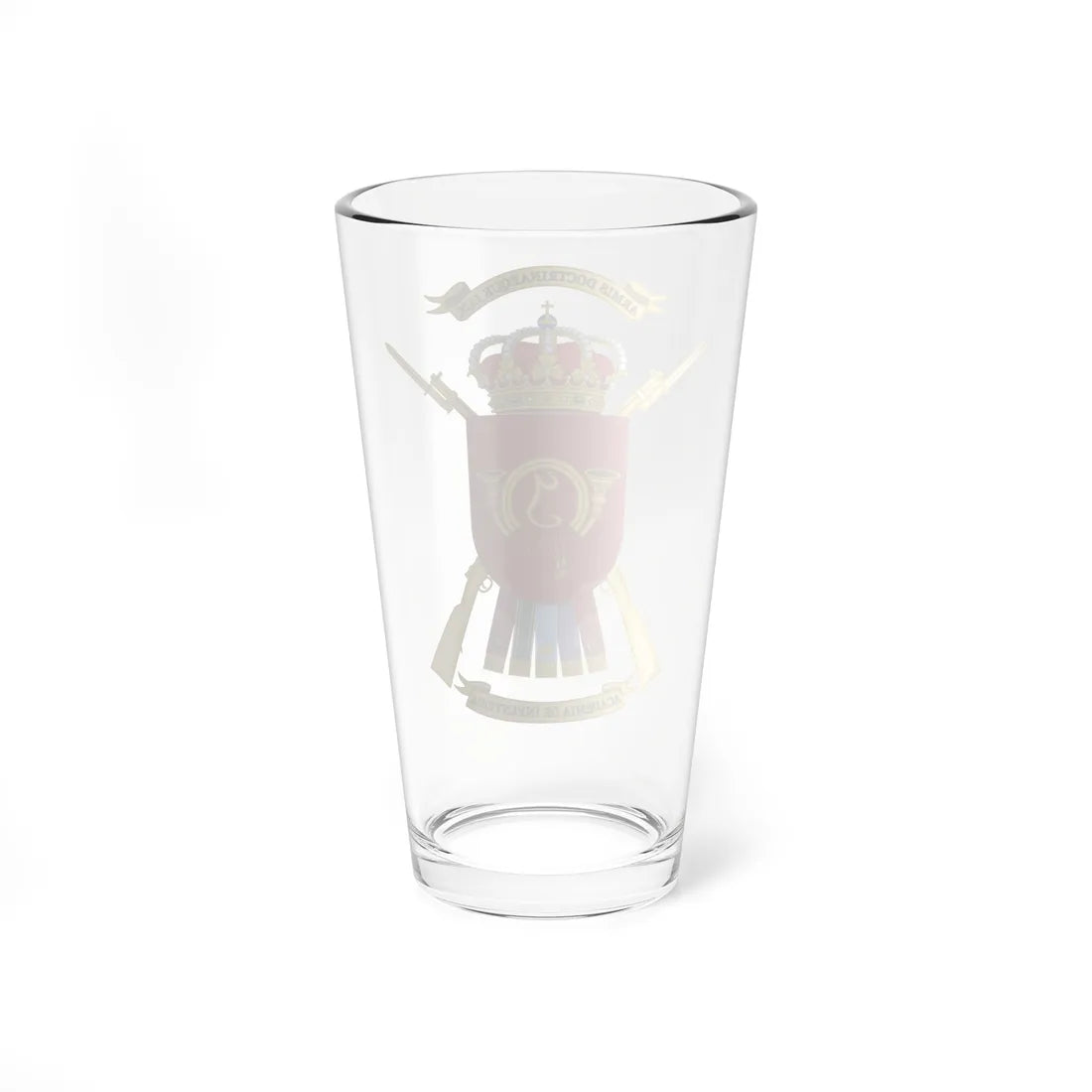 Coat of Arms of the Spanish Infantry Academy (Spain) (Coat of Arms) Pint Glass 16oz - Go Mug Yourself