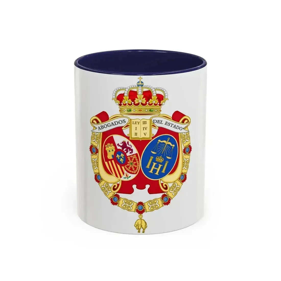 Coat of Arms of the Spanish Legal Representatives of the State - Accent Coffee Mug 11oz Navy - Go Mug Yourself