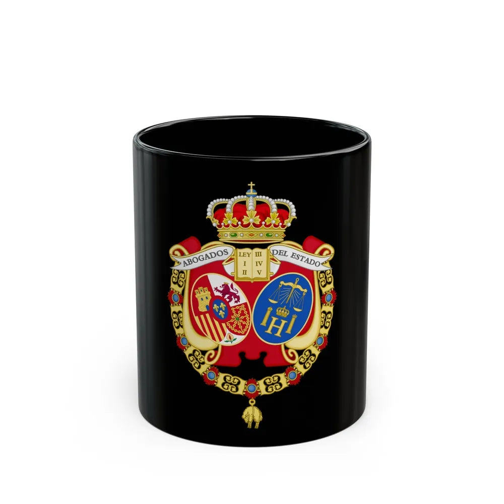 Coat of Arms of the Spanish Legal Representatives of the State - Black Coffee Mug-11oz-Go Mug Yourself