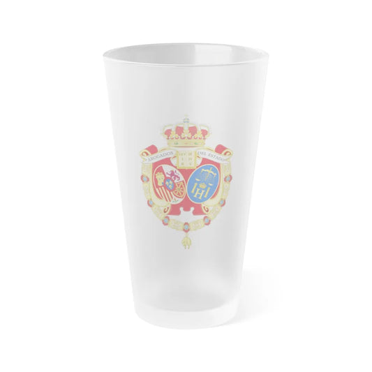 Coat of Arms of the Spanish Legal Representatives of the State - Frosted Pint Glass 16oz-16oz-Frosted-Go Mug Yourself