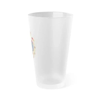 Coat of Arms of the Spanish Legal Representatives of the State - Frosted Pint Glass 16oz - Go Mug Yourself