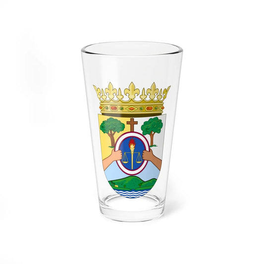 Coat of Arms of the Spanish Province of Fernando Poo (Equatorial Guinea) (Coat of Arms) Pint Glass 16oz 16oz - Go Mug Yourself
