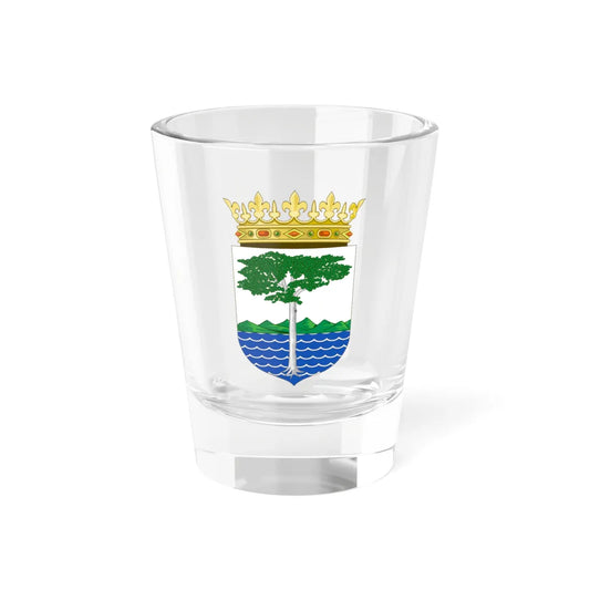 Coat of Arms of the Spanish Province of Río Muni (Equatorial Guinea) (Coat of Arms) Shot Glass 1.5oz 1.5oz - Go Mug Yourself
