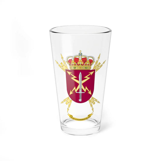 Coat of Arms of the Special Operations Command Signals Company (Spain) (Coat of Arms) Pint Glass 16oz 16oz - Go Mug Yourself