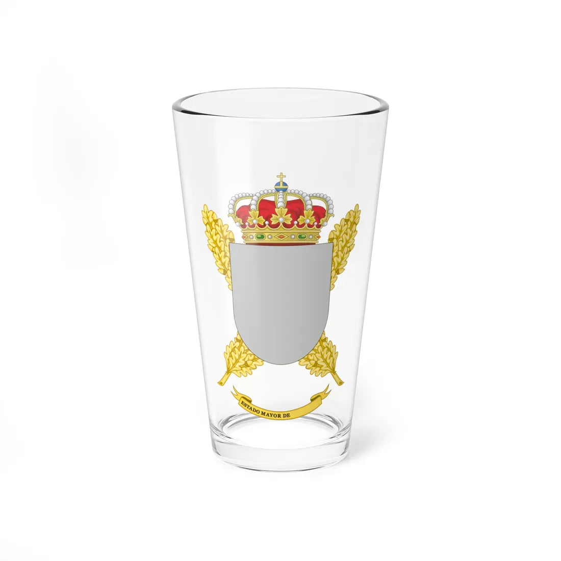 Coat of Arms of the Staff of the Spanish Army Units-Template (Spain) (Coat of Arms) Pint Glass 16oz 16oz - Go Mug Yourself