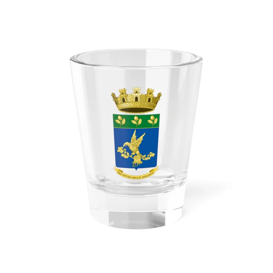 Coat of Arms of the State Forestry Corps (Italy) (Coat of Arms) Shot Glass 1.5oz 1.5oz - Go Mug Yourself