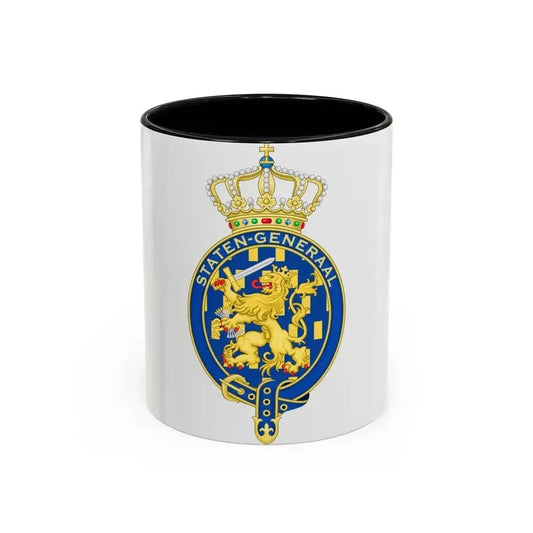 Coat of arms of the Staten Generaal - Accent Coffee Mug 11oz Black - Go Mug Yourself