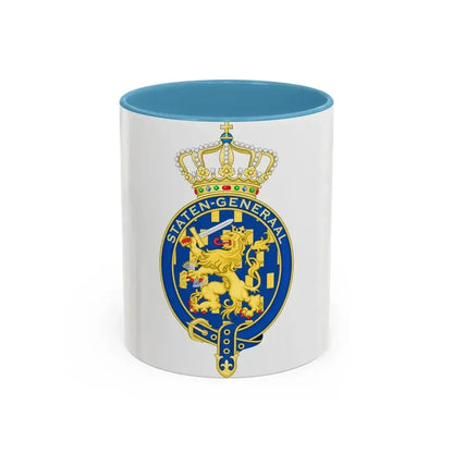 Coat of arms of the Staten Generaal - Accent Coffee Mug 11oz Light Blue - Go Mug Yourself