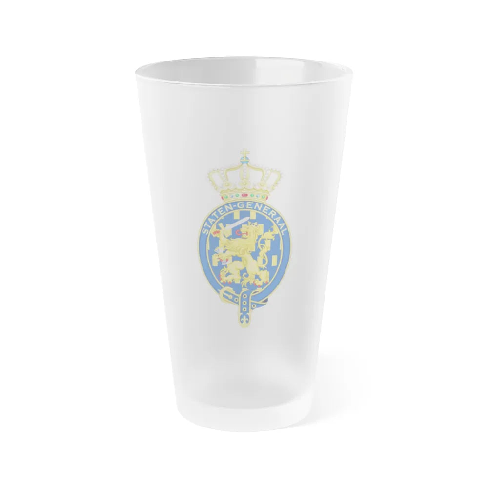 Coat of arms of the Staten Generaal - Frosted Pint Glass 16oz-Go Mug Yourself