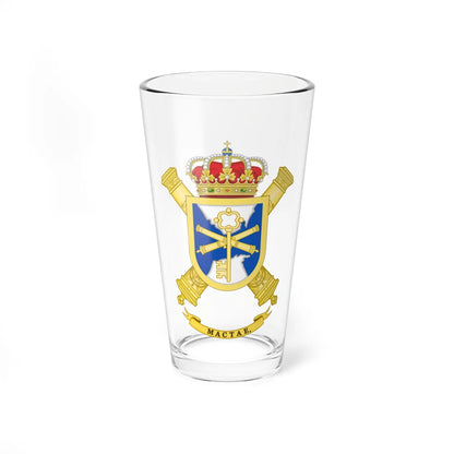 Coat of Arms of the Strait Coastal Artillery Command (Spain) (Coat of Arms) Pint Glass 16oz 16oz - Go Mug Yourself