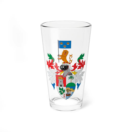 Coat of arms of the Straits Settlements (Spain) (Coat of Arms) Pint Glass 16oz 16oz - Go Mug Yourself